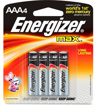 Energizer Max AAA Batteries 4pk - E92BP-4
