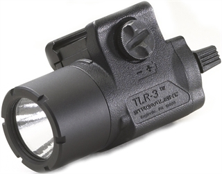 Streamlight 69220 TLR-3 Weapon Light Handgun 170 Lumens White LED 115 Meters Beam Rail Grip Clamp Matte Black Polymer