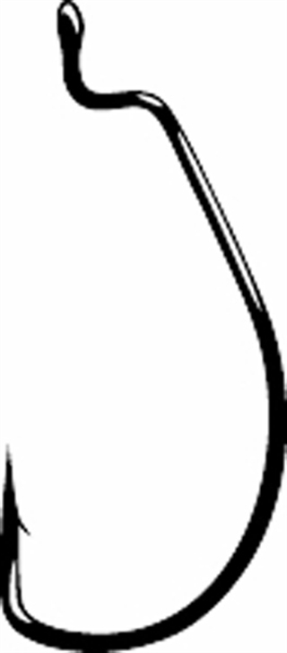 Spro Gamakatsu 58414-25 Offset X-Wide Gap Worm Hook 4/0 Black 25-Pack