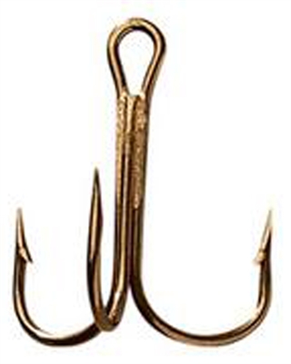 Mustad Treble Ringeye 25BX Bronze Fishing Hooks