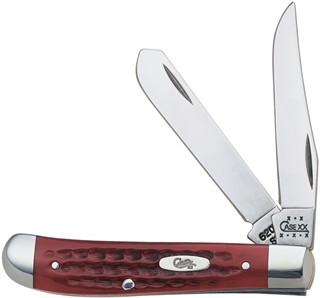 CASE CUTLERY Mini Trapper 2BLD 3.5" Red Bone Knife