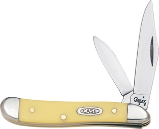 Case Cutlery 80030 Peanut Knife 2.875" Yellow Stainless Steel