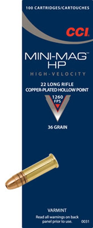 CCI 22LR-HP MINI-MAG 36G 100BX