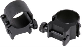 Weaver Mounts 49042 Top Mount Scope Ring Set 1" Tube High Quick Detach Matte Black Aluminum