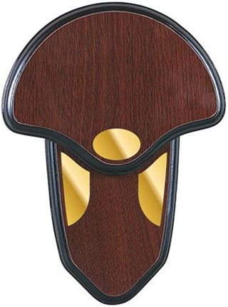 ALLEN TKY TAIL MOUNT KIT - Hardwood Plaque - Brass Plated Cover - Dark Wood