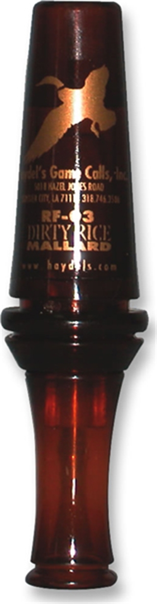 Haydel's RF03 Dirty Rice Double Reed Duck Call Brown Plastic Lanyard