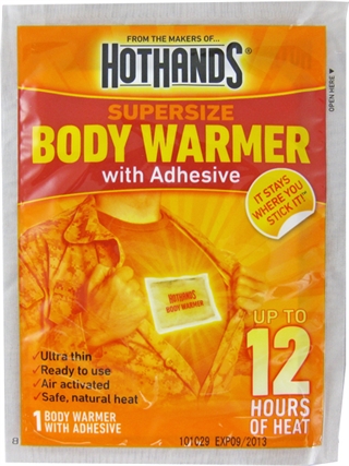 HOT HANDS BODY WARMER STICK-ON 12HR