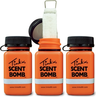 Tink's W5841 Scent Bomb 1oz Jar 3 Pack Blaze Orange Reflective Strip