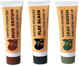 Hunters Specialties 00268 Camo Makeup Kit Three 1 oz Tubes Flat Black Brown