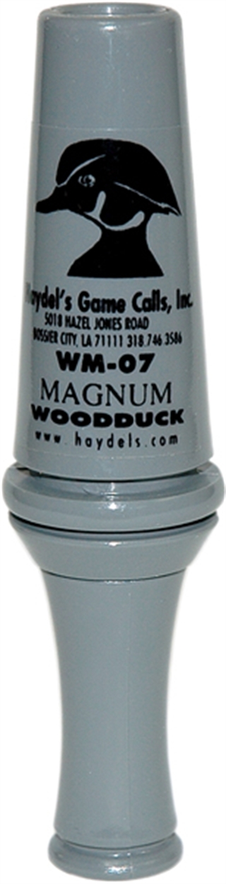 Haydel's WM07 Magnum Wood Duck Call Gray Acrylic Single Reed