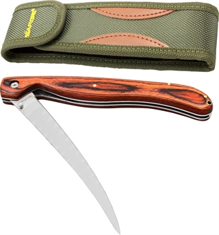 Sarge Folding Fillet Knife 5-7/8" Blade Wood River
