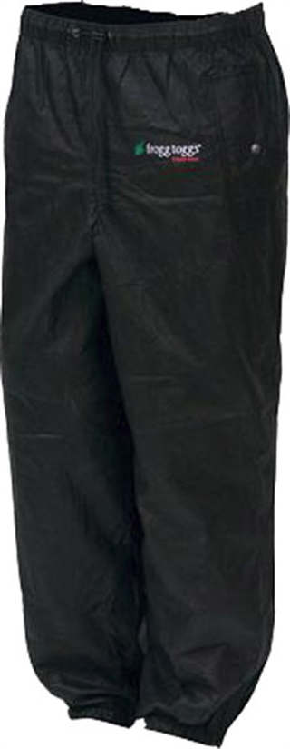 FROGG TOGGS PA83122-01XX Rain Pants Black, FT C50 Pro Action