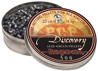 BENJAMIN DISCOVERY .22 PELLETS 14.3 GRAINS HP 500-PACK