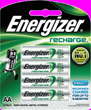 Energizer Recharge Batteries C2 Pack