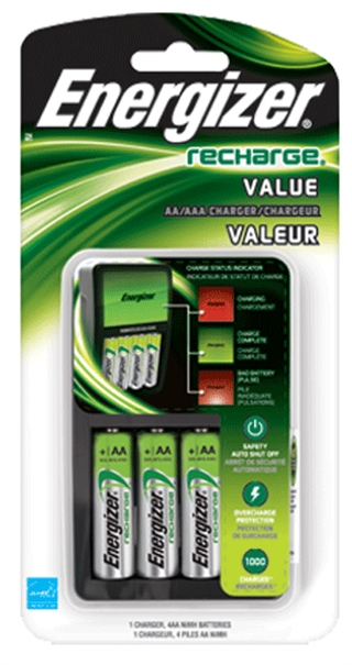 Energizer Value Battery Charger CHVCMWB-4 AA/AAA