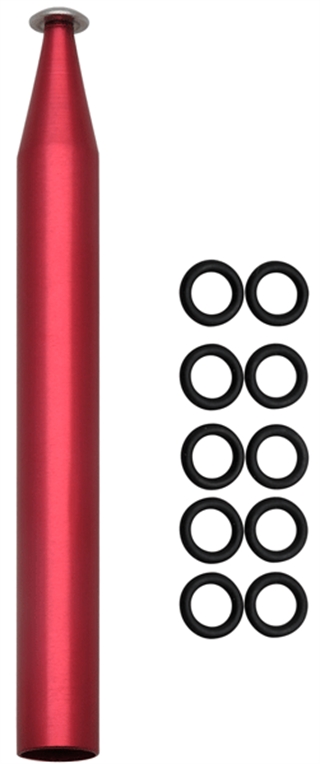 EC WACKY WORM FISHING TOOL 1/2" RED WITH 10 BLK O-RINGS    