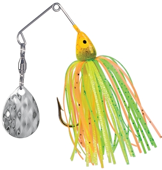 Strike King MK-72 Mini-King Spinnerbait, White & Silver Blade, 1/8oz, Single Pack
