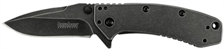 Kershaw 1555BW Cryo Assisted 2.75in Blackwashed Drop Point Blade Folding Knife with Stainless Steel Handle
