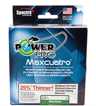 Power Pro 33400651500E Maxcuatro 65lb 1500yds Green Braided Line