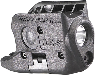 Streamlight TLR-6 Weapon Light w/Laser for Glock 42/43 - 100 Lumens - White LED Light - Red Laser - 89m Beam - Black Polymer