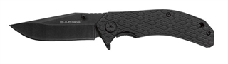 Sarge Knives Shadow - Stonewashed Swift Assist Folding Knife