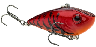 Strike King Red Eyed Shad Lipless Crankbait - Floating Delta Red, 3 1/4in, 1/2oz, Premium Hooks, 3D Eyes, Unique Shad Body