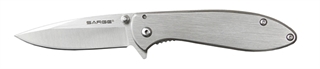 SARGE SK-822 Hawk 3 1/8" Chrome Handle Swift Assisted Opening Knife