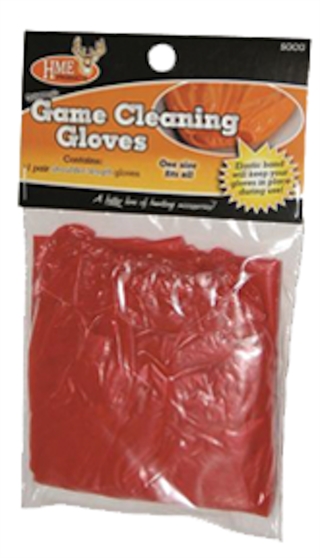 HME Shoulder Length Cleaning Gloves - Orange Pair
