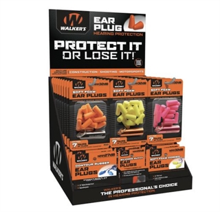 Walkers GWP-PLUGDIS Ear Plug Display, 58 Pieces