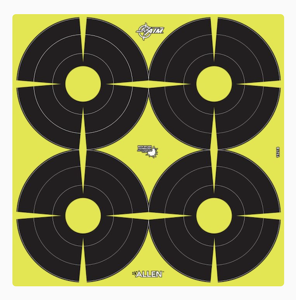 Allen EZ AIM Non-Adhesive Splash Reactive 4 Spot Target 12x12