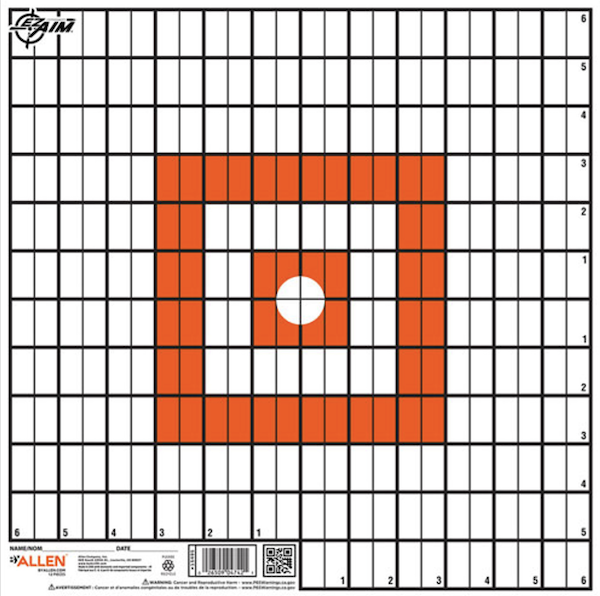 Allen EZ-Aim Grid Paper Targets 12" x 12" (12-Pack)