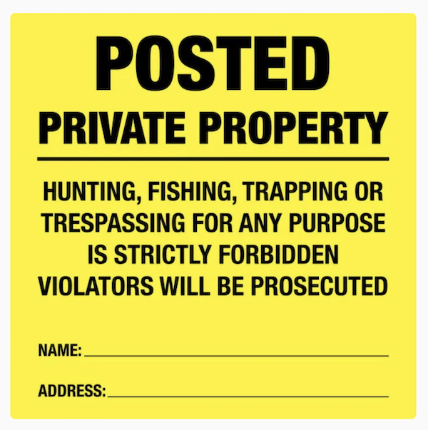 Allen Posted “No Trespassing” Yard Sign (12 in x 12 in) - 12 Pack