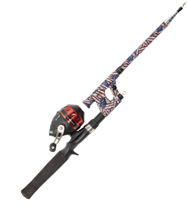 ANYTHING POSSIBLE 000085001211 USA Flag 5'6" Travel Spincast Combo
