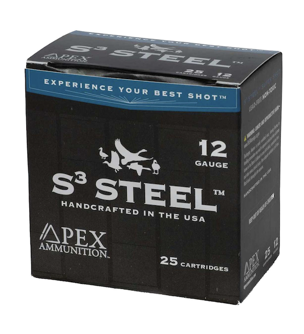 APEX 12 Gauge 3" S3 Steel Waterfowl Shotshell (#3, 1-1/4 oz, 25 Rounds)