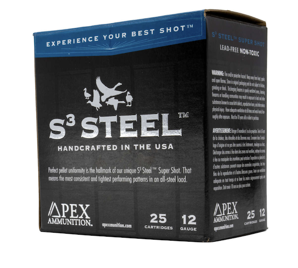 Apex Waterfowl S3 Steel Shotgun Ammo 12 Gauge 3 in. #4