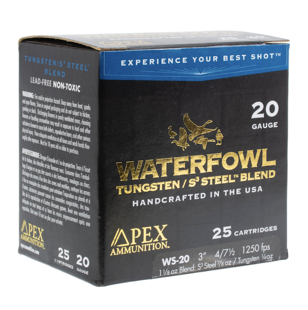 Apex 20 GA Waterfowl TSS/S3 Steel 1 1/8 oz 3" 25rd Shotgun Shells