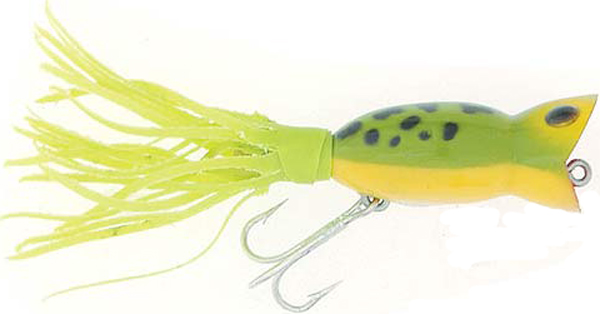 Arbogast Hula Popper 2" 3/8 - Frog/Yel Belly 760-07 - Arbogast