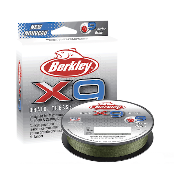 Berkley X9 Braid Filler Spool Low-Vis Green 8/2 - Berkley