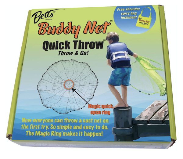 Betts 042621113134 Buddy Quick Throw Net 4' 3/8" Mesh Chartreuse