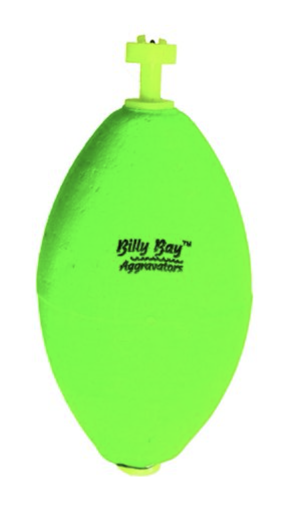 Betts Tackle Hi Viz Rattle Weighted Snap On Oval 2.5" Green 2PC