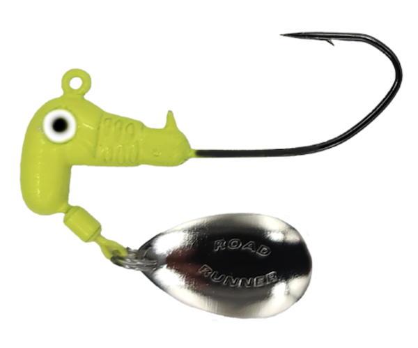 ROAD RUNNER SICKLE HOOK HEADS, 6PK 1/0 HK CHARTRUESE 1/16  