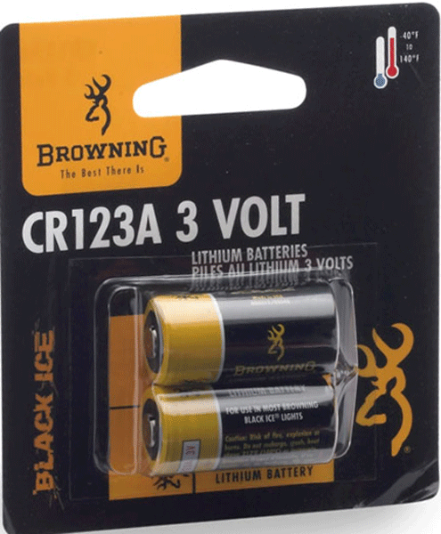 Browning CR123A 3V Lithium Batteries (2-Pack)