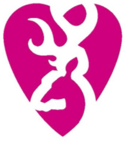 Browning Heartbreaker Decal 5" Pink
