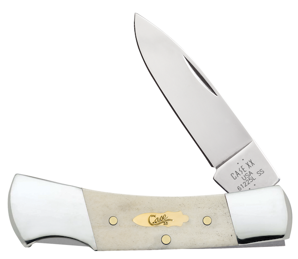 Case 11026 Lockback Folding Drop Point Tru-Sharp Stainless Blade with Smooth Natural Bone Handle