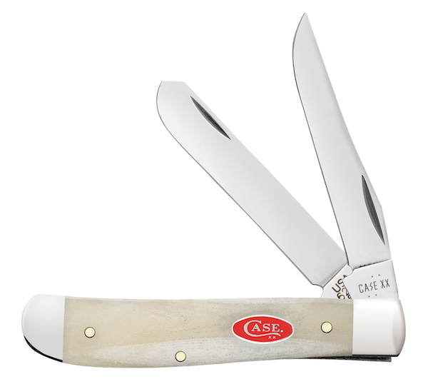 Case Mini Trapper Pocket Knife; Natural Bone