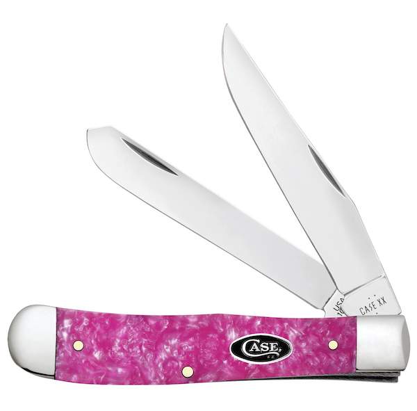Case Trapper 2-Blade 4 1/8" Pink Crackle Pocketknife