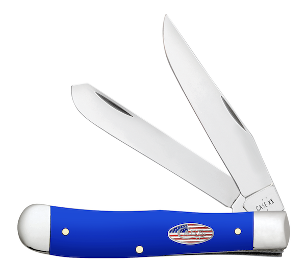Case 16400 USMC Folding Knife (Clip Point/Spey) - Royal Blue