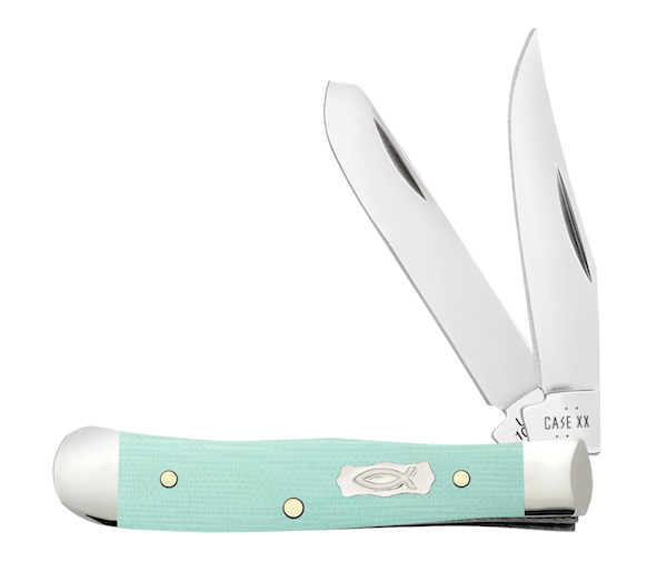 Case T Trapr 2BL 23/8" Seafoam Green G10
