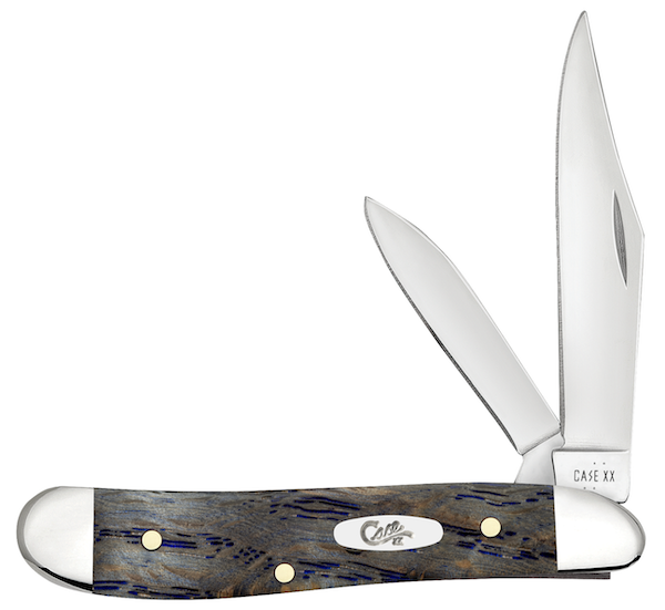 Case Peanut 2-Blade Pocket Knife (Blue Curly Oak)