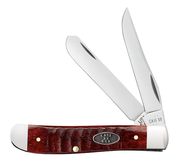 Case Cutlery Trap 2-Blade 3.5 in Gator Red Bone Pocket Knife